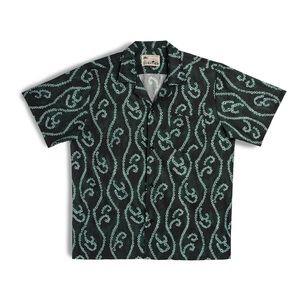 NWT Bather Green Hook & Loop Camp Shirt XL